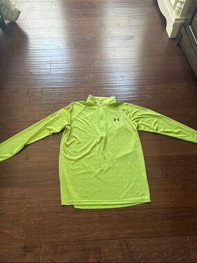 Under Armour Bright Lime 1/4 Zip Athletic Pullover